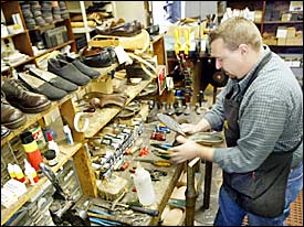 Larry Schupbach at his bench — Atlanta Journal-Constitution, 10/12/03
