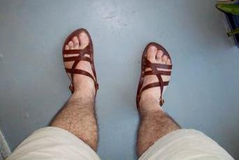 Mike sandal — Larry Schupbach, Village Shoe Service