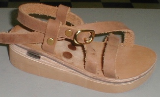 Custom leather sandal — Larry Schupbach, Village Shoe Service